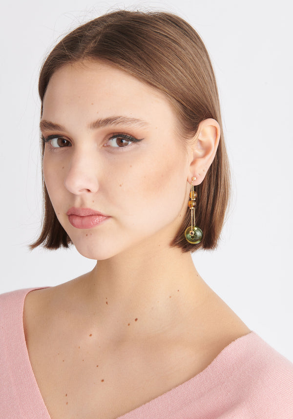 Paisie Double Chain Earrings